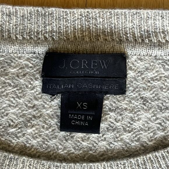 J.CREW 100% Italian Cashmere Crew Neck 3/4 Sleeve Sweater Women Size XS - Picture 2 of 5